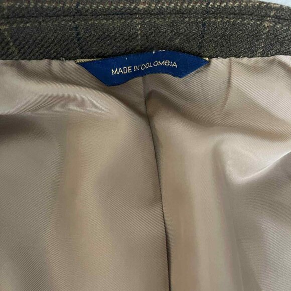 T. Harris London Men's Sport Coat Blazer 3 Button Plaid 100% Lambswool sz 44R - Picture 6 of 7